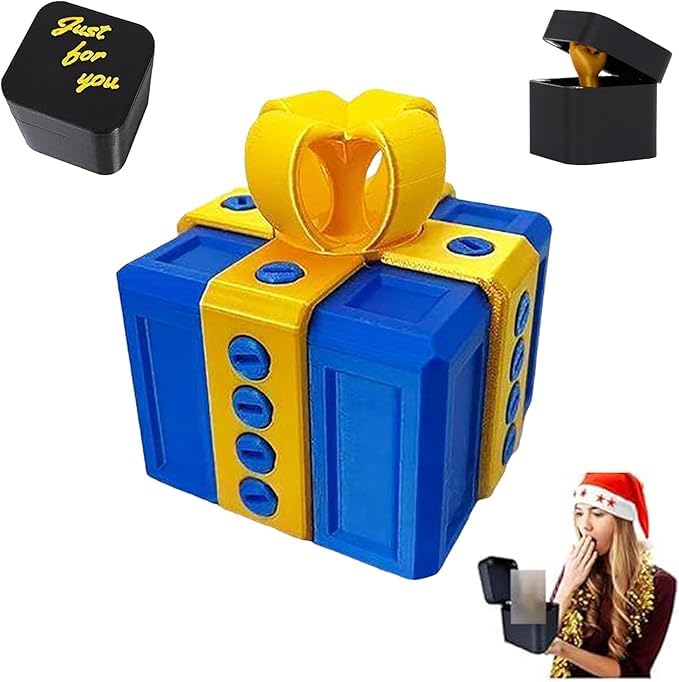 The Annoying Present with Finger, Hilarious Gag Prank Boxes Surprise Gift Box with Screws for Adults, 3D Printed Funny For Birthday Christmas (N-1PC)