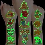 96 PCS Hello Summer Beach Pool Hawaiian Pre-Cut Luminous Glow in the dark Temporary Tattoos for Kids | Super Cute Themed Birthday Party Favors Supplies Decorations, Fake Tattoos Gifts for Boys Girls