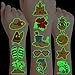 96 PCS Hello Summer Beach Pool Hawaiian Pre-Cut Luminous Glow in the dark Temporary Tattoos for Kids | Super Cute Themed Birthday Party Favors Supplies Decorations, Fake Tattoos Gifts for Boys Girls