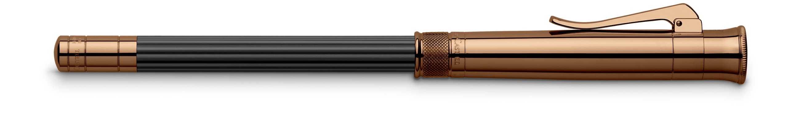 Graf von Faber-Castell 118536 - Matita perfetta marrone, durezza B, con temperino incorporato, gomma e cappuccio per l'allungamento