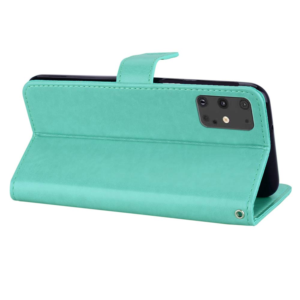 Custodia per Samsung Galaxy S20 Ultra, custodia in pelle flip wallet con funzione stand verde