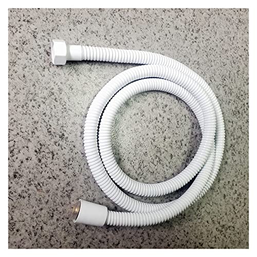 TONUSA yaoqijie White Color 1.5M Stainless Steel Flexible Shower Hose Pipe Double Lock with Inner Tubes Lasting (Color : White, Size : 60cm)