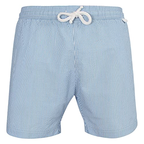 Maillot short de bain homme bleu orange vert stripes tendance été Jim 780123
