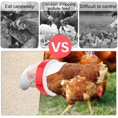 Mangiatoia Automatica Per Polli Senza Rifiuti Fai Da Te, Distributore Automatico Di Cibo Per Polli A Prova Di Roditori, Resistente Alle Intemperie, Per Secchi, Barili, Contenitori, 4 Pezzi - 7