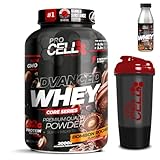 PACK Procell Proteinas Whey Advanced 2Kg (Bombon Rocher) + Batido Monodosis + Shaker "REGALO" Proteina Whey concentrada Gana masa muscular, proteina en polvo Batidos de Proteina