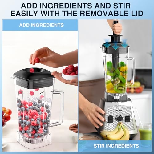 FIMEI Blender Smoothie 1500W, Blender Mixeur avec pichet 2L sans BPA, mixeur haute vitesse, Mixeur Smoothie Pour Glace Pilée, Shakes, Glace Pilée, Smoothie Fruit Surgeles – Image 5