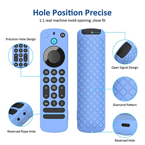 Coque silicone G25N8L pour télécommande Pro Voice 2022 LEFXMOPHY bleu brillant
