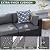 Aoxun 8 Piece Patio Furniture Set with 44” Fire Pit Table, Wicker Rattan Patio Sectional Sofa, Outdoor Furniture Set with Thickened Cushion, Grey