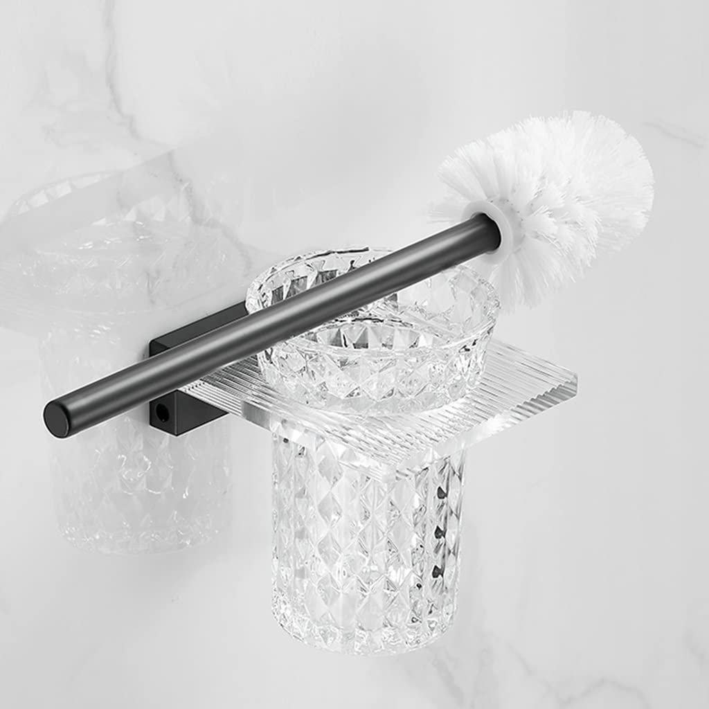 Towel Rack Light Acrylic Towel Rack, Towel Bar, Bathroom Hardware Set, Tissue Holder, Toilet Brush Bathroom Accessories Bathroom Hardware/Bath Towel Holder (Toilet Brush)