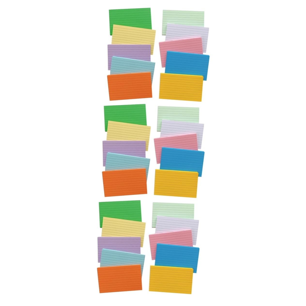 1500fogli Schede Colorate Multifunzione Da Cartoncini Vuoti Per Appunti Note e Messaggi Per Scuola e Ufficio Design Compatto e Portatile Adatte Per Registrare Vocaboli e