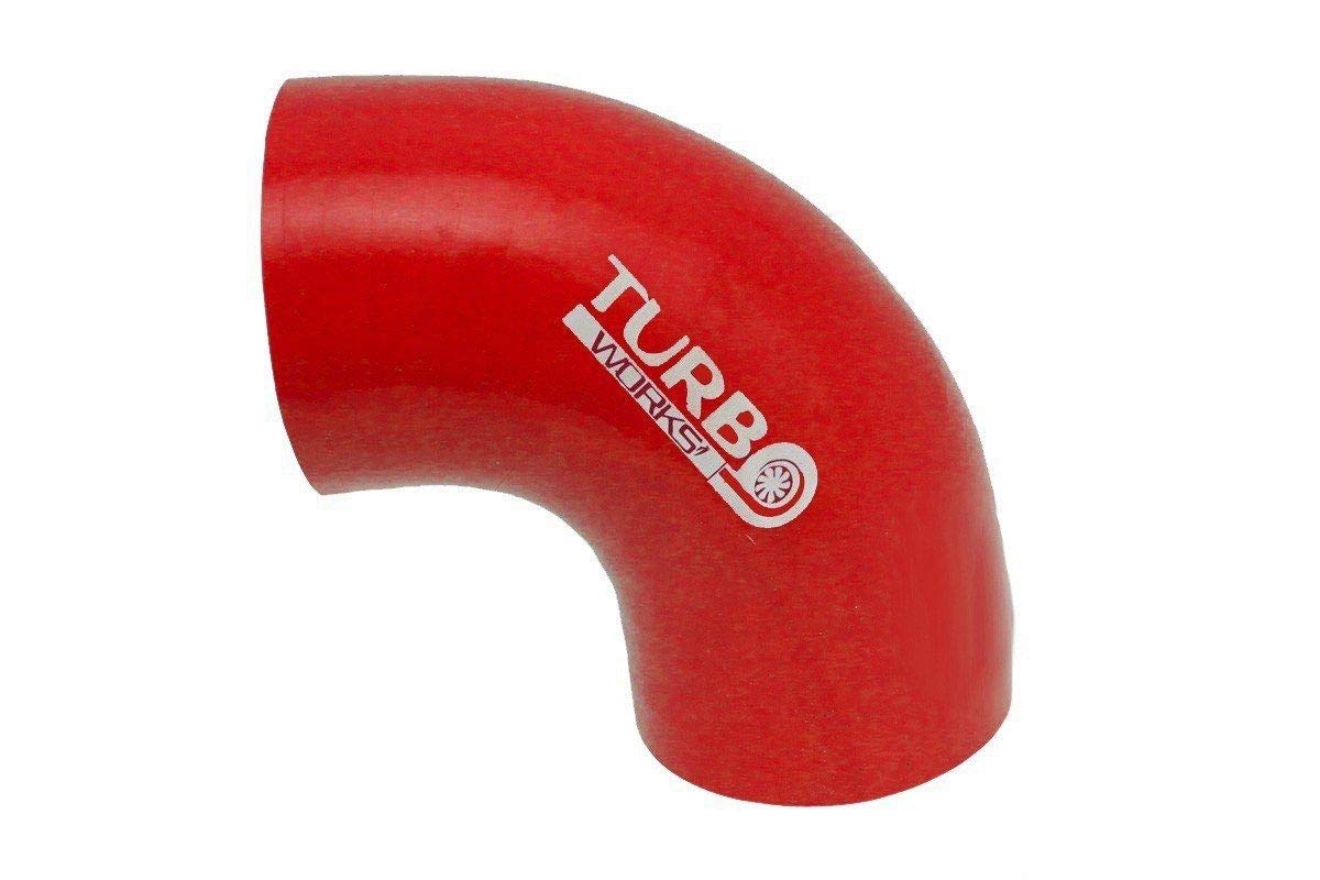 Codo de silicona reductor de 90 grados, rojo, 76-102 mm, E-2218, manguera de silicona para radiador de desarrollo