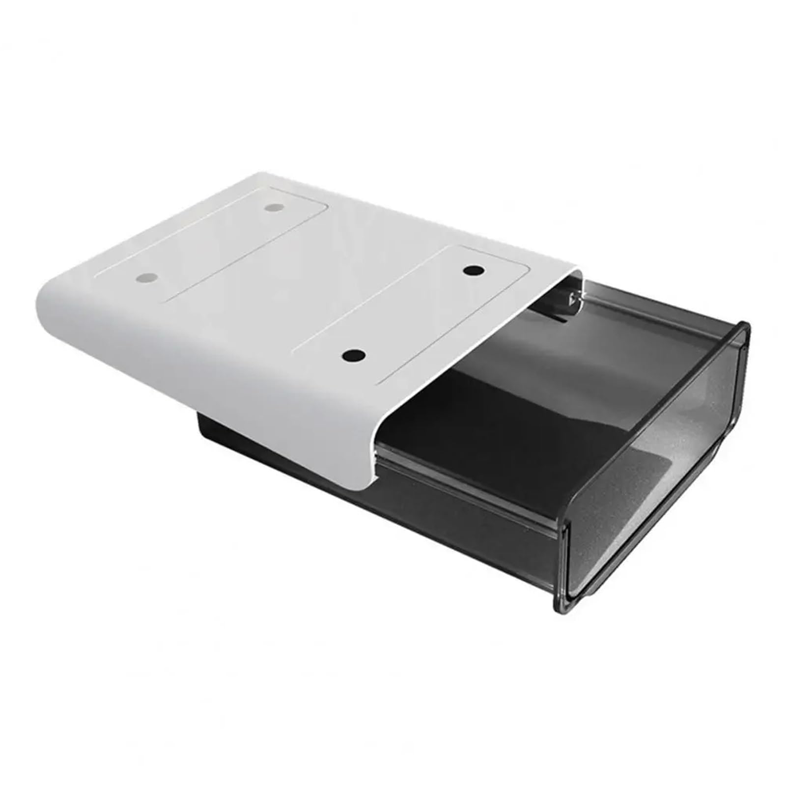 Organizador de cajones Diseño hebilla deslizante Fácil acceso Almacenamiento seguro conveniente Cajas almacenamiento pequeños invisibles Para Oficina(Black)