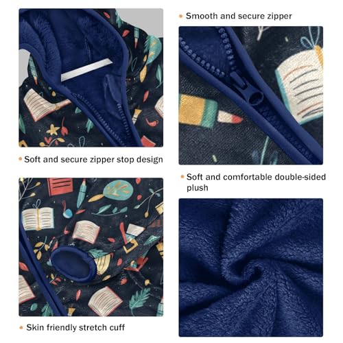 Books Pens Stationery Girls Fleece Jacket Girls Fall Jacket Boys Coats Zip Up Hoodie Children Sherpa Warm Outerwear 2-10T3