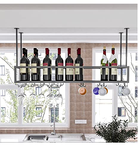 Porte-bouteilles au plafond rétro en métal pour des soirées conviviales - 6