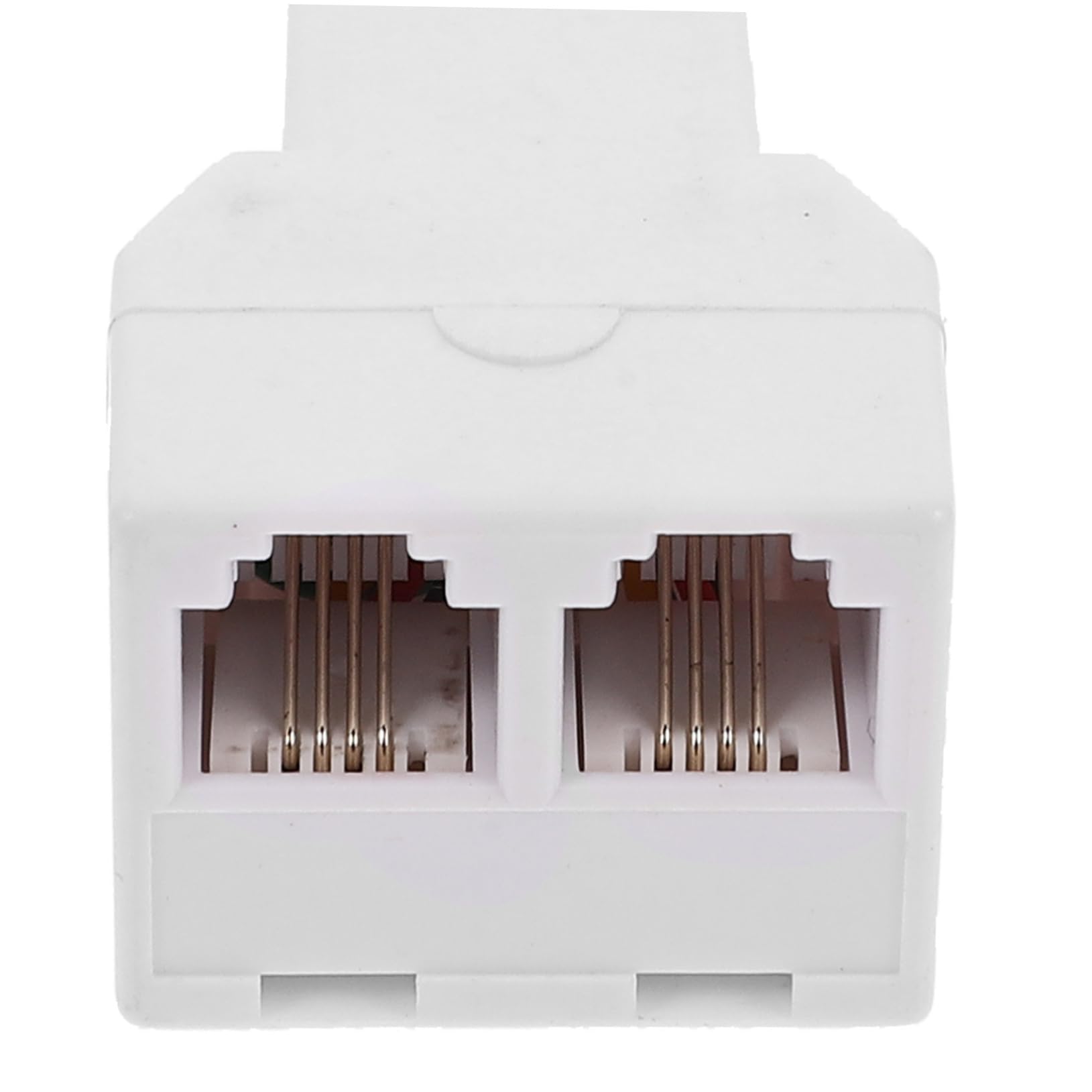 GRIRIW Phone Cable Splitter Adapter Detachable Telephone Line Splitter for Home Use Four-core Design for Reliable Communication Sleek Finish Compatible Telephones