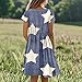 Red White and Blue Dress for Women Stars Stripe Graphic Dressy Festival Lounge Maternity Independence Day Fashion Fourth of July Outfits Vestidos De Verano para Mujer 2025