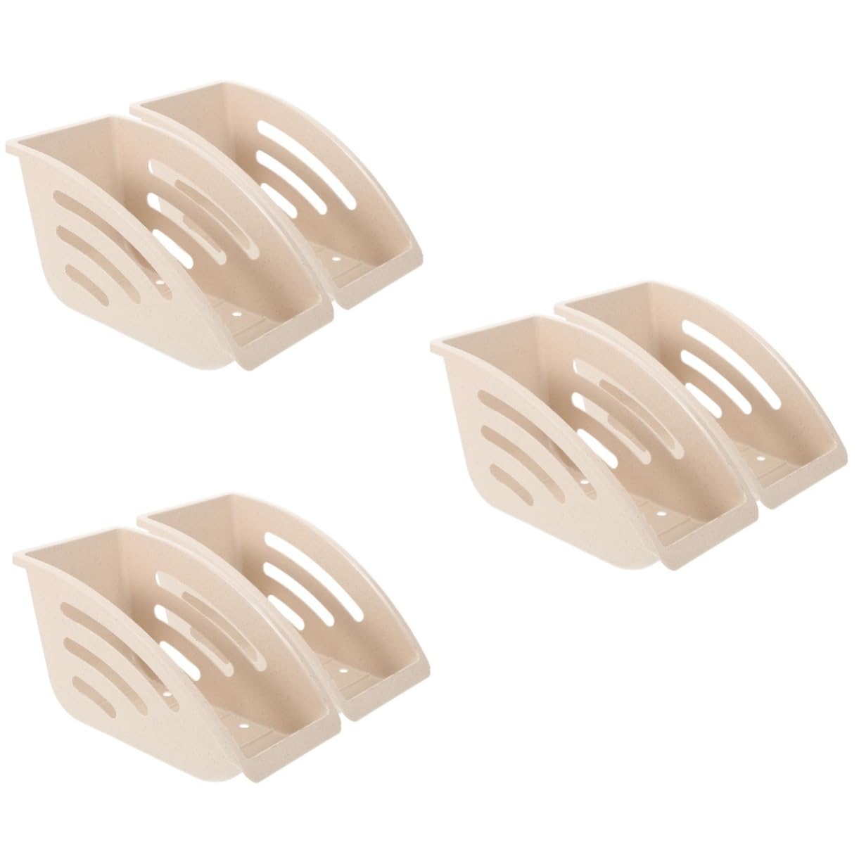 TOPBATHY 3 Ensembles Égouttoir À Vaisselle Organisateur De Cuisine Rangement Vaisselle Rangement De Cuisine Porte-ustensiles Organisateur De Plats Plastique Beige 2 Pièces * 3