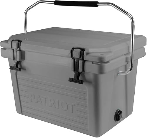 Miniatura 1 de Patriot Heavy Duty 20QT Roto-Molded Cooler, con barra de mango de acero  perfecto para pesca, caza, construcción sitios, Tailgating  Capacidad para