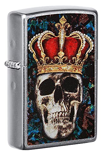 Zippo Skull King Encendedor de Bolsillo Cromado miniatura 1