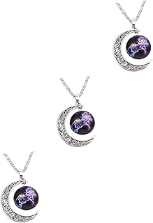 KESYOO 3pcs necklace girl gifts Constellation Jewelry Female Neck Accessory set lovers Pearlescent