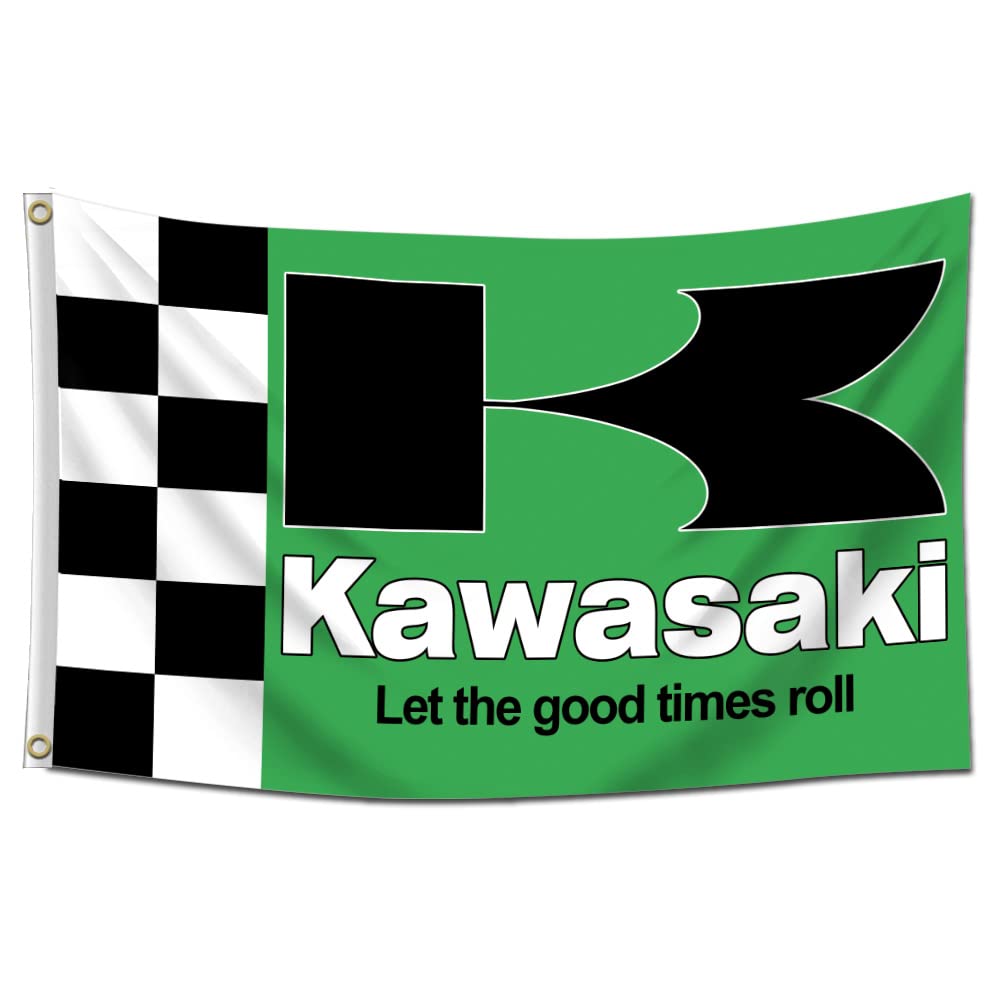 Amazon.com : Flag Compatible with Kawasaki Racing 3x5Ft Motorcycle