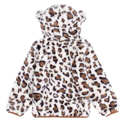 Image of Toddler Girls Boys Fleece Hoody Jacket Zip Up Teddy Coat Warm Winter Outwear