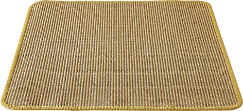 Pets Club Tapis à gratter en sisal 100% Durable et respectueux de l'environnement entièrement remaillé avec Dos antidérapant 40 x 60 cm