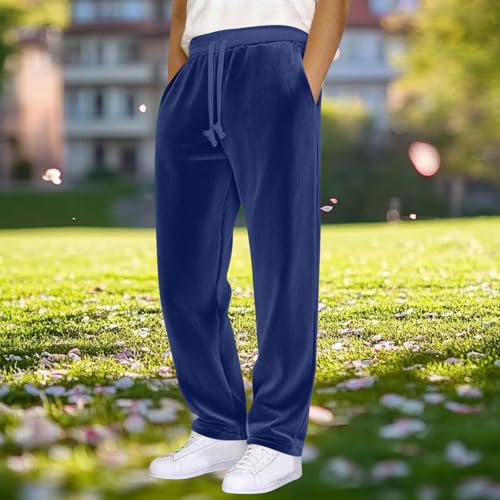 Franterd Corduroy Pants Men Baggy Casual Soft Athletic Workout Work Pants Hiking Warm Straight Leg Sweatpants with Pockets2