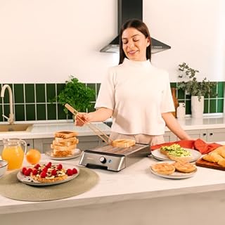 Cecotec - Grille-Pain Plat Horizontal NiceSlice - Bread Toaster en Acier Inoxydable à 3 Résistances, 1000W, Tous les Pains et Petits Pains, Résistances à Quartz, 6 Niveaux de Grillage