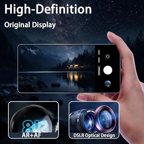 Image of Skinomi Camera Lens Protector Compatible For Samsung Galaxy S26 Ultra [Anti-Scratch] Premium Tempered Glass Film Aluminum Alloy Lens Ring Cover- White Titanium