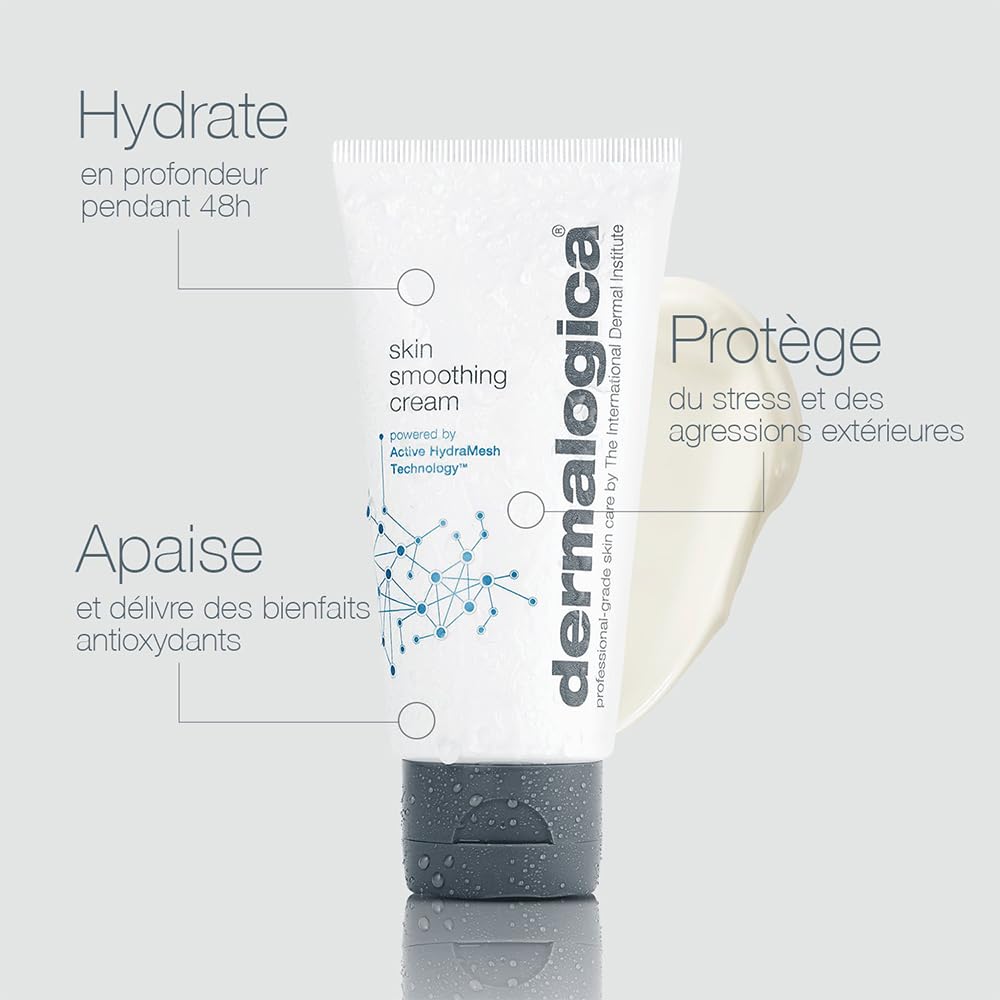 Dermalogica Skin Smoothing Cream Crema Hidratante 115ml Pack | Crema hidratante de textura media con vitaminas C y E que aporta hasta 48 horas de hidratación.