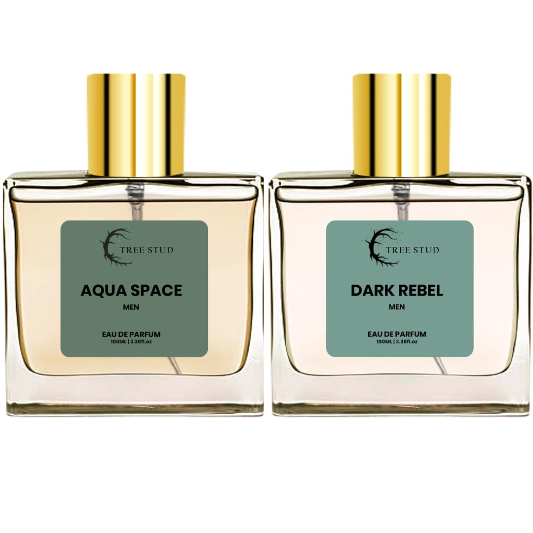 TREE STUD Aqua Space and Dark Rebel Eau de Parfum for Men - 100ml - Unleash Your Irresistible Charisma.