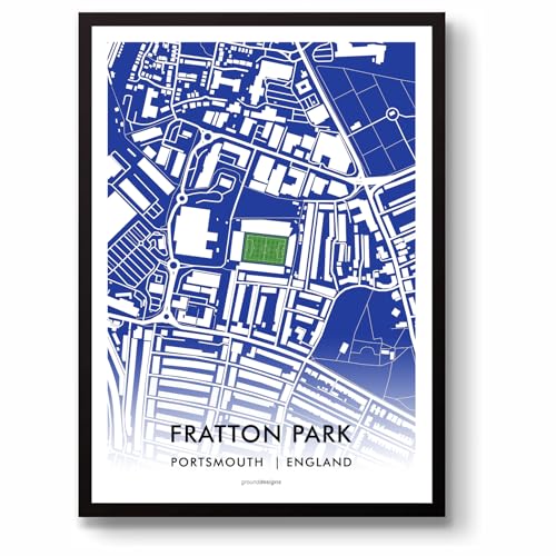 Affiche Fratton Park Portsmouth FC poster stade football deco murale