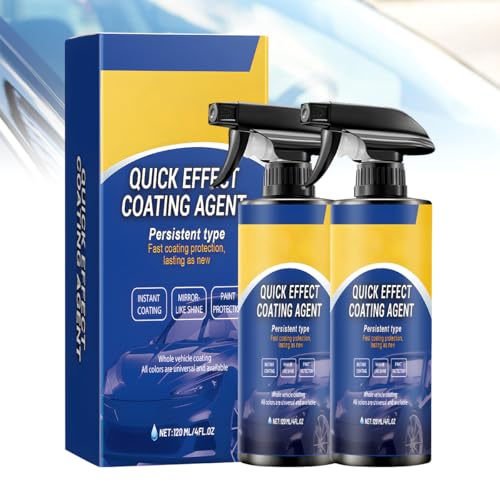 Quick Effect Coating Agent, 2Pcs Quick Effect Coating Agent for Car, Spray De Revêtement 3 En 1, Protection Longue Durée de la Brillance de la Voiture