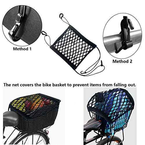 MOODKEY Upgrade Cargo Net for Motorcycle Helmet Storage, 11\"X9.8\" High-Elastic Double Layer Bungee Net - Thumbnail 7