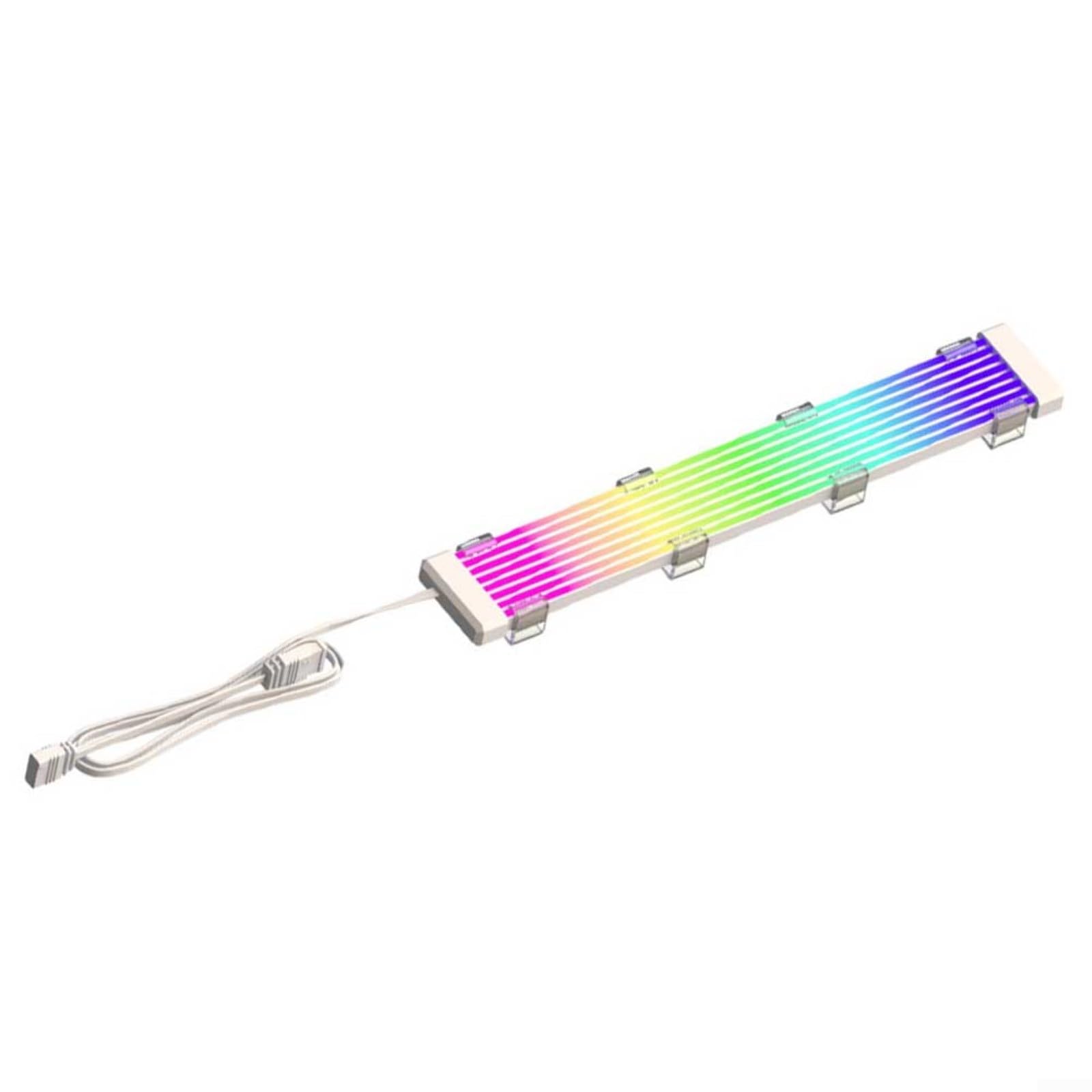 Entgoinggo ARGB PSU Cable 8-Pin LED Strip Flexible RGB Neon Light For PC Case Dynamic For Lighting Kit For Custom Computer Build Decor