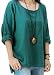 Asher Women's Casual Loose Long Sleeve Round Collar Cotton Linen Shirt Blouse Tops US 0-8