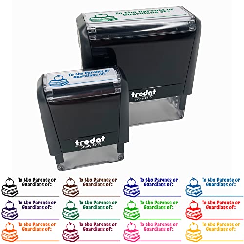 to the Parents or Guardians of Work Teacher Student School Self-Inking Rubber Stamp Ink Stamper - 2-3/4 Inch Large - Black Ink