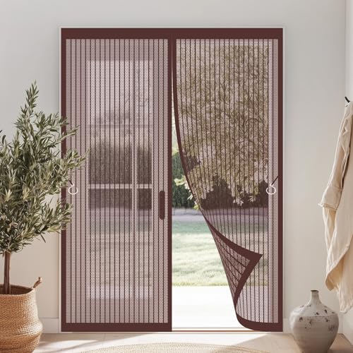 �Ԍ� �}�O�l�b�g 99 x 230 cm �É��d�l��t�ȒP�Ԍ˃h�A�p�����ŕ܂銷�C�΍��������n�G�Ȃǂ������ȈՎ��C�t���C�X�N���[���h�A�Ղ�/�x�����_/���ֈ����ɍœK�J�[�e, ���J