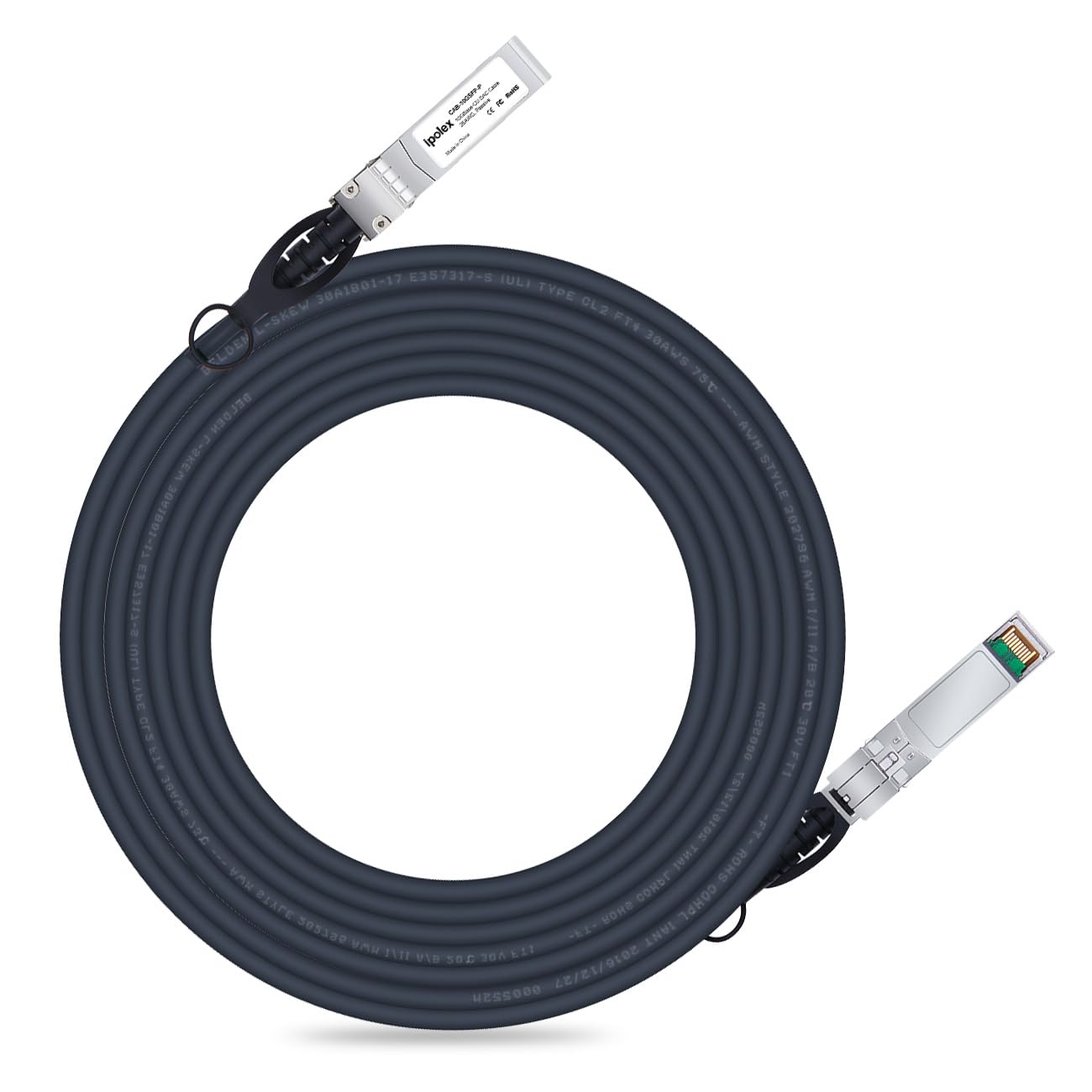 ipolex 10G SFP+ Twinax Cable, Direct Attach Copper(DAC) Passive Cable, 7m (22.97ft), for Cisco SFP-H10GB-CU7M, Meraki, Ubiquiti, Mikrotik, Intel, Fortinet, Netgear, D-Link, Supermicro, TP-Link-image-46