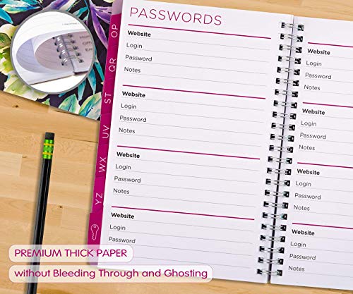 Planahead See It Bigger Telephone/Address Book; Large Print With Tabbed Pages (Black Grid) #TOP6