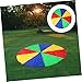 WOONEKY 2M Rainbow Parachutes for Diameter Equipment for Preschool Learning Activities Team Game for S Gymnastic Cooperative Play