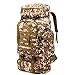 Yinghesheng Militärischer Taktischer Rucksack, 80L Wanderrucksack, Trekkingrucksack Wasserdicht, Mit 6 Reißverschlusstaschen Und Verstellbaren Trägern Zum Wandern, Klettern, Camping,Wüste