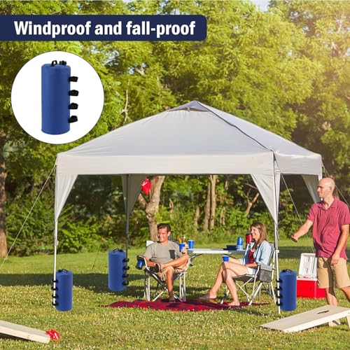 Canopy Water Weight Bag, 88 LBS Canopy Weights for Pop Up Canopy, Tent, Canopies，Gazebo，Outdoor Shelter Umbrella,Pool Ladder，Set of 4, 10 Liters Each (Blue) — view 6