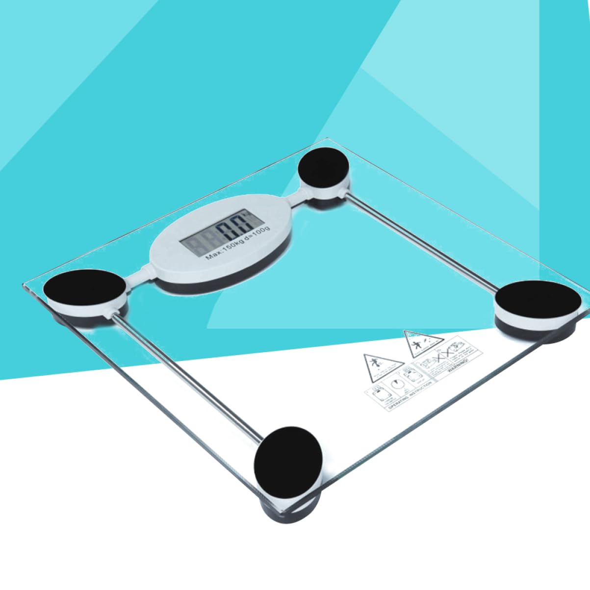 Báscula de Baño Digital de Vidrio con Pantalla Táctil Electrónica Portátil de Sensor de Alta Precisión para Peso Corporal