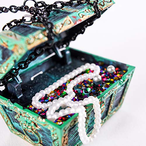 Image of Penn-Plax Aquarium Decoration with Moving Treasure Chest, Floating Diver and Bubble Action, 4 Inches High