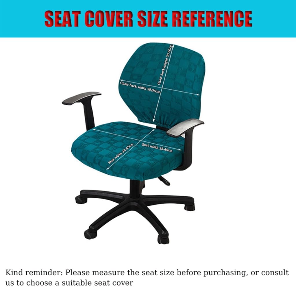 Coprisedia Ufficio Elasticizzato - 2 Pezzi, Lavabile, Per Sedie Da Computer, Nero - Foto 4