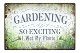 Gardening So Exciting I Wet My Plants Garden Sign, Decorative Outdoor Backyard Decor, Gifts for Gard