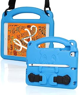 KINGSKEEN Case for iPad Mini 7.9 inch, iPad Mini 5/4/3/2/1, Eva Shock Proof Lightweight Professional Kids Case, with Handle Built-in Holder & Shoulder Strap & Apple Pencil Holder (Blue)