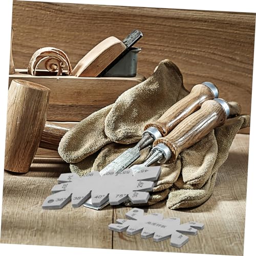 Calibrador de ángulo metálico para carpintería 2 piezas miniatura 2